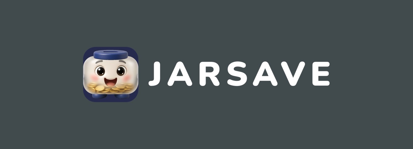 The JarSave logo in white on slate