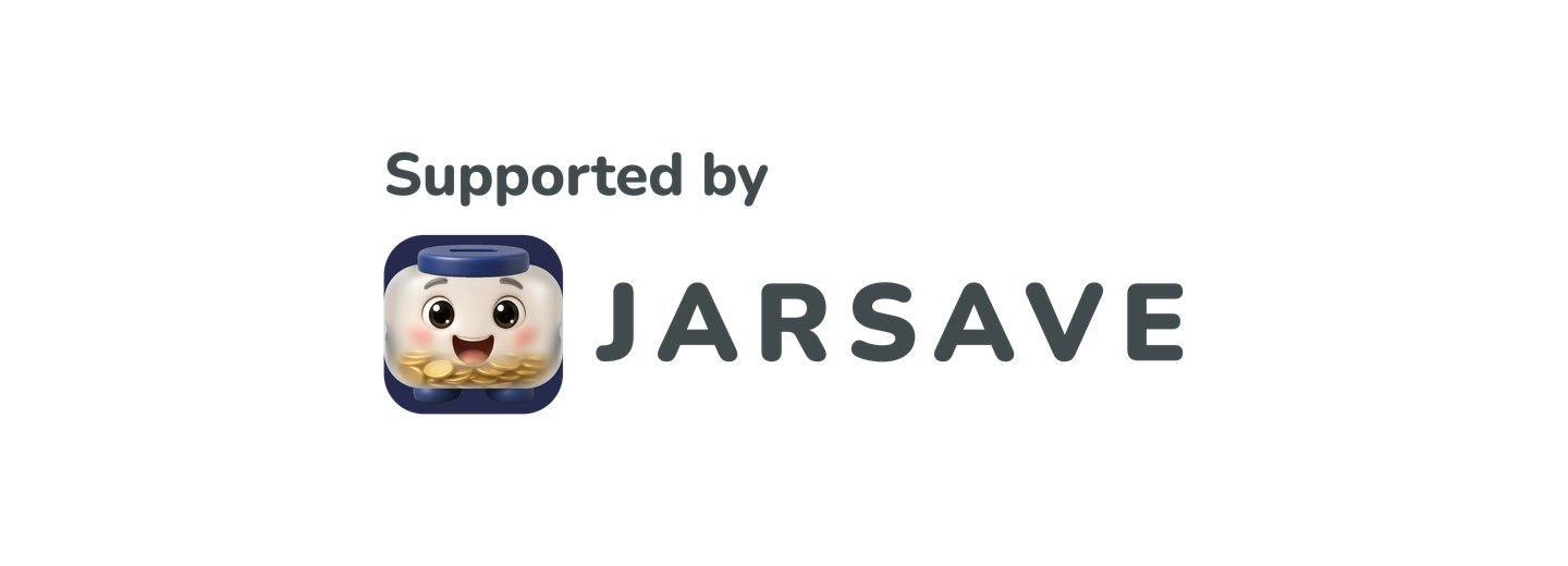 Supported by, above the JarSave logo